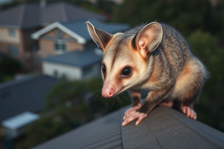 Possum in Knoxfield residential area